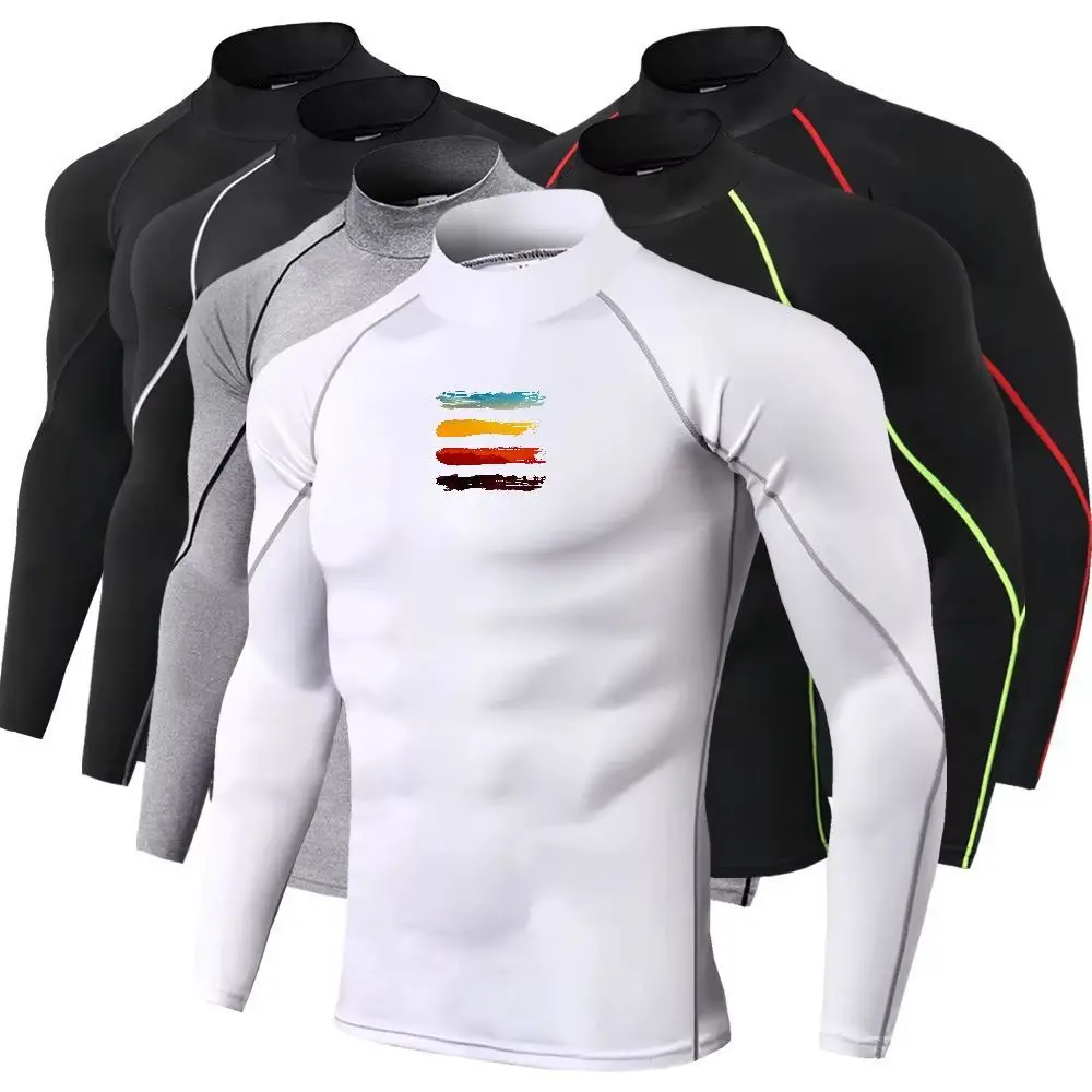 Quick Dry Underwear - เสื้อยืดกีฬาผู้ชาย แห้งเร็ว เสื้อวิ่งเพาะกาย เสื้อรัดกล้ามแขนยาว เสื้อยิม เสื้อฟิตเนสผู้ชาย