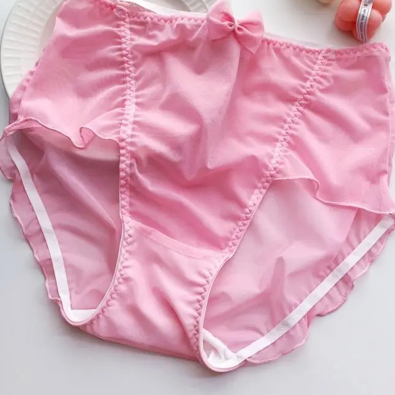 Boxer Brief Pack Cotton - กางเกงในสไตล์เจ้าหญิงสีชมพูสำหรับผู้หญิงสาวไซส์ใหญ่ ผ้าชีฟองน่ารัก แต่งโบว์ระบาย นุ่มสบาย เหมาะสำหรับคอสเพลย์ รับน้ำหนักได้ถึง