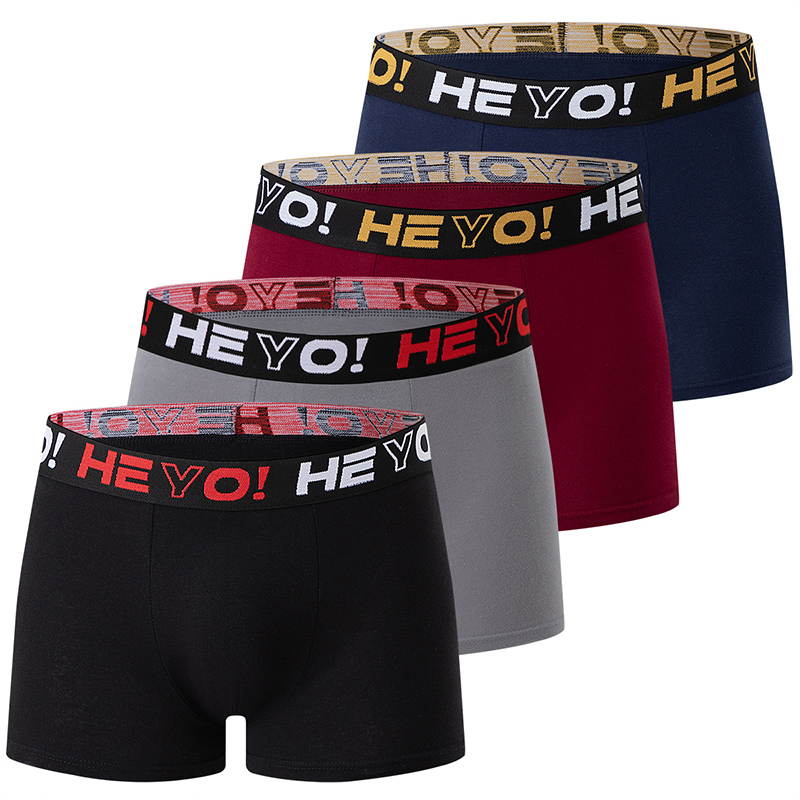 ชุดชั้นในชายผ้าฝ้ายสีพื้น 4 ชิ - Boxer Brief Pack Cotton บทวิจารณ์และราคา